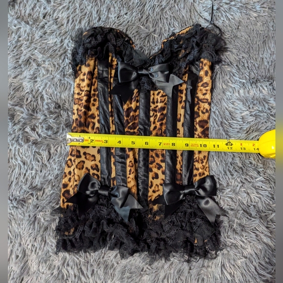 RARE Mystery House Leopard Corset Costume M/S EUC - Picture 8 of 11